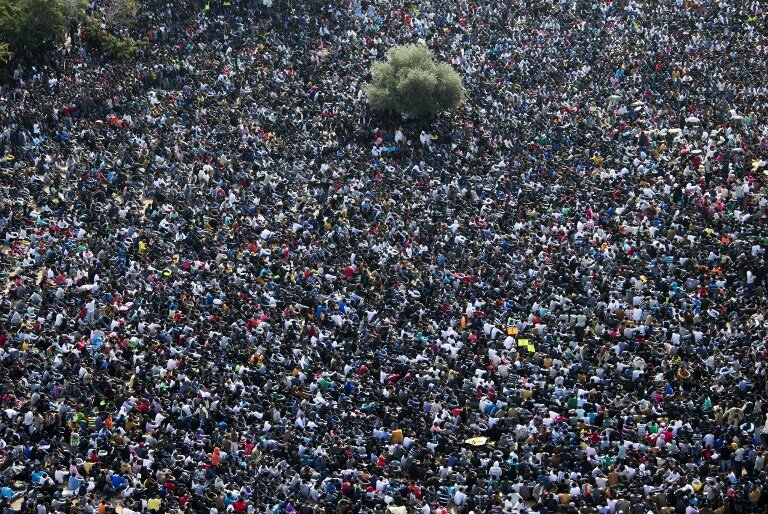 Африканцы требуют статуса беженцев | Фото: AFP