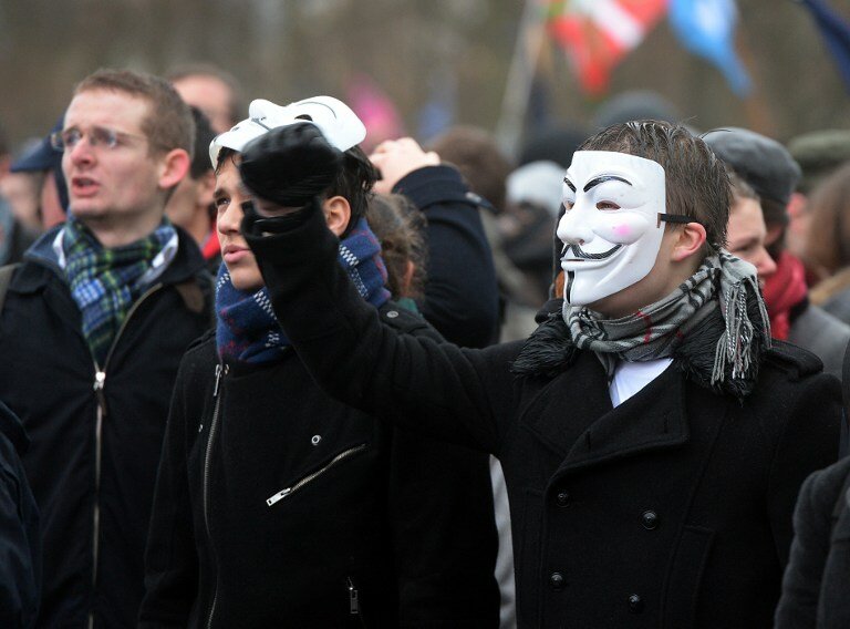 Франция:17 тыс. человек вышли против Олланда и правительства | Фото: AFP