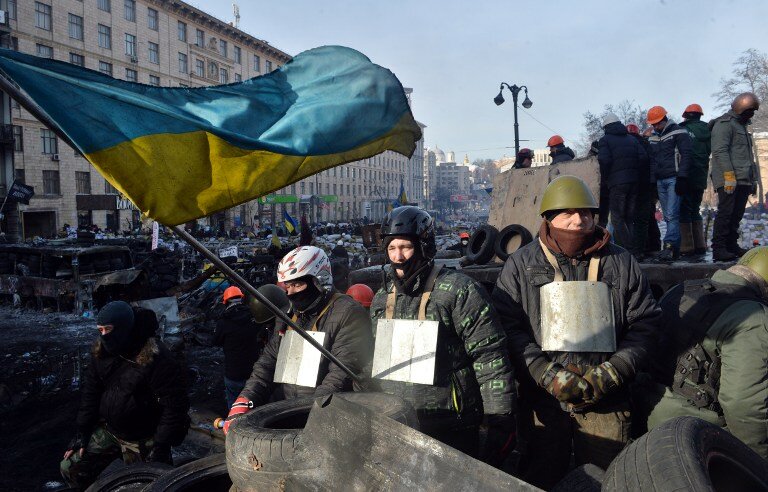 В Киеве освободили здание Минюста | Фото: AFP