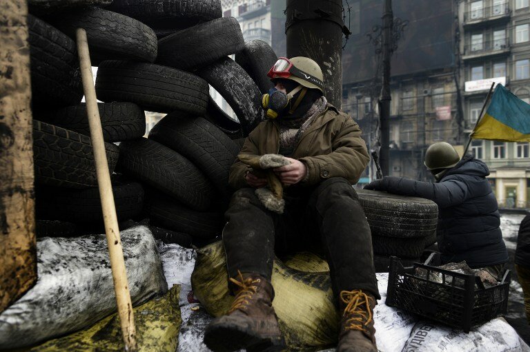 На баррикадах Евромайдана | Фото: AFP