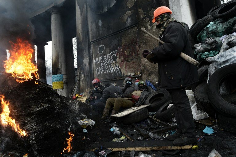 На баррикадах Евромайдана | Фото: AFP