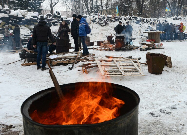 На баррикадах Евромайдана | Фото: AFP