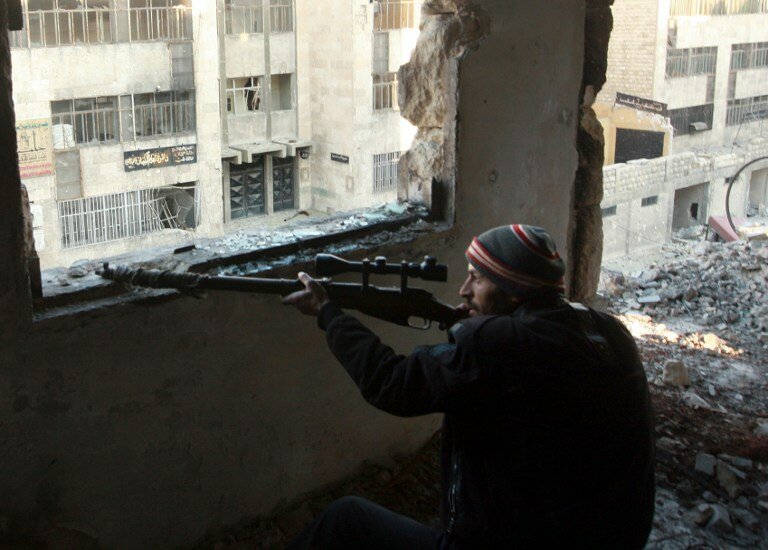 Минометный обстрел Алеппо | Фото: AFP