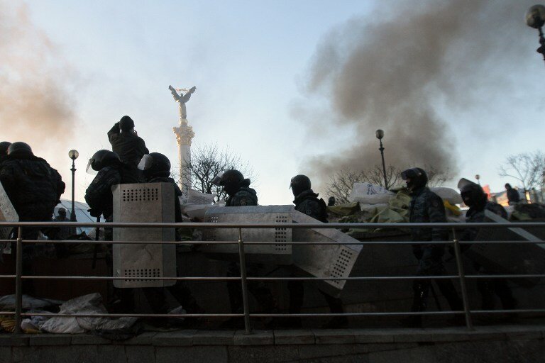 Киев в огне | Фото: AFP