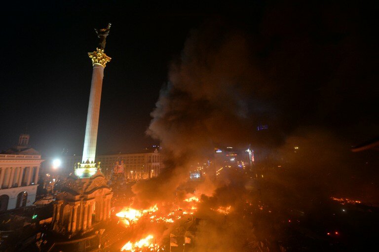 Киев в огне | Фото: AFP