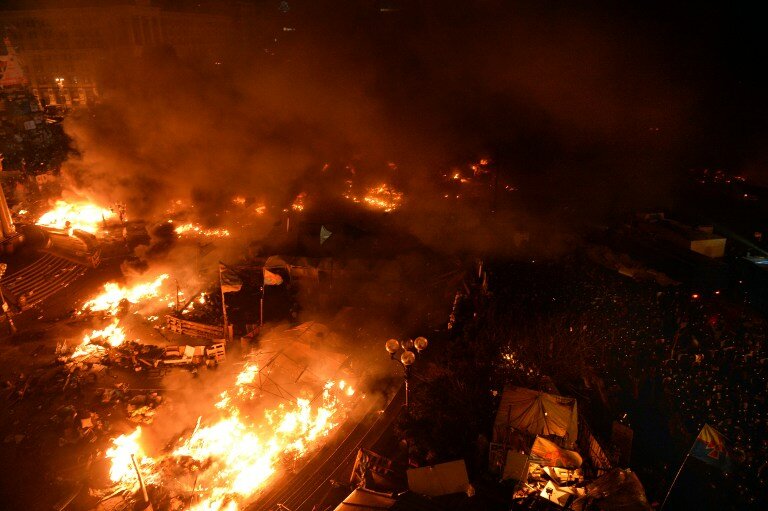 Киев в огне | Фото: AFP