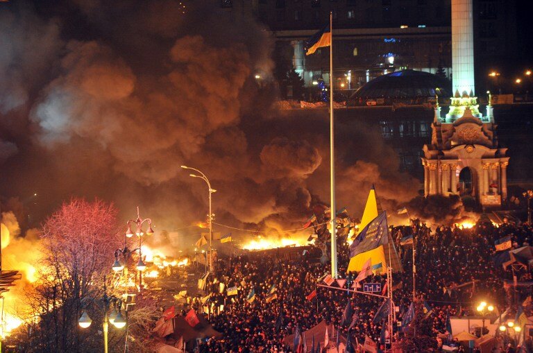 Киев в огне | Фото: AFP