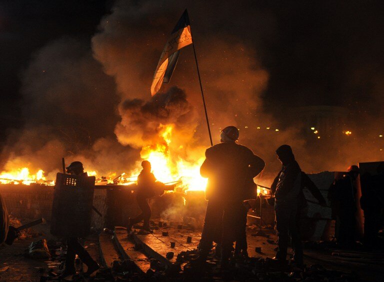 Киев в огне | Фото: AFP