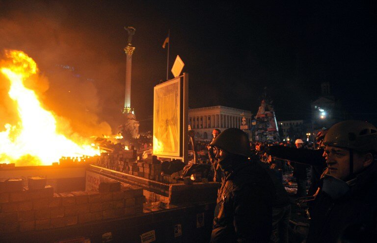 Киев в огне | Фото: AFP