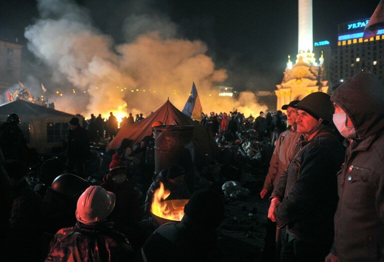 Киев в огне | Фото: AFP