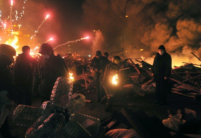 Киев в огне | Фото: AFP