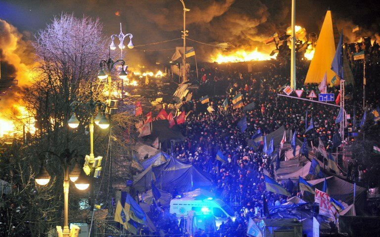 Киев в огне | Фото: AFP