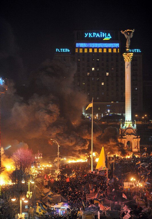 Киев в огне | Фото: AFP