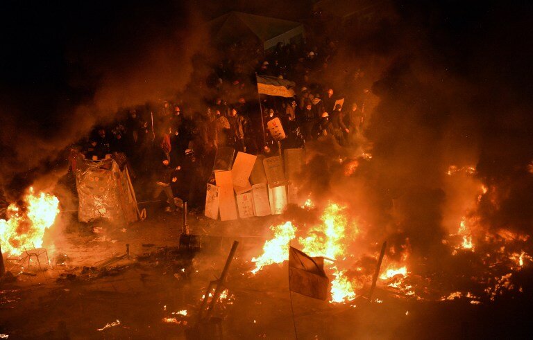 Киев в огне | Фото: AFP