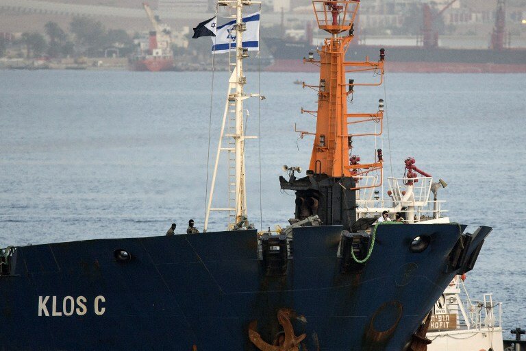 Разгрузка иранских ракет в Эйлате | Фото: AFP