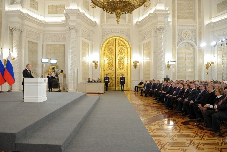 Подписание договора о присоединении Крыма к России | Фото: AFP