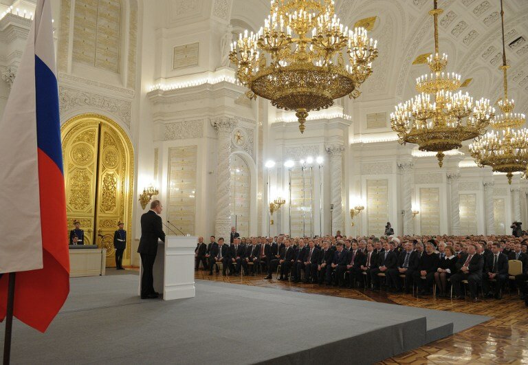 Подписание договора о присоединении Крыма к России | Фото: AFP