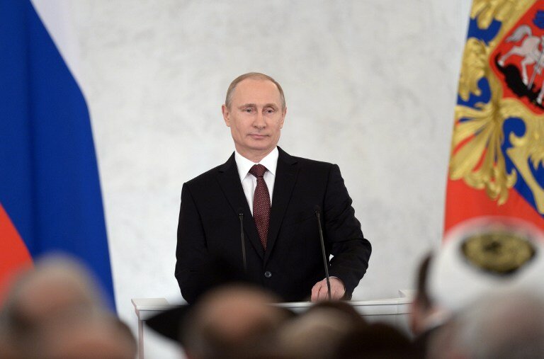 Подписание договора о присоединении Крыма к России | Фото: AFP