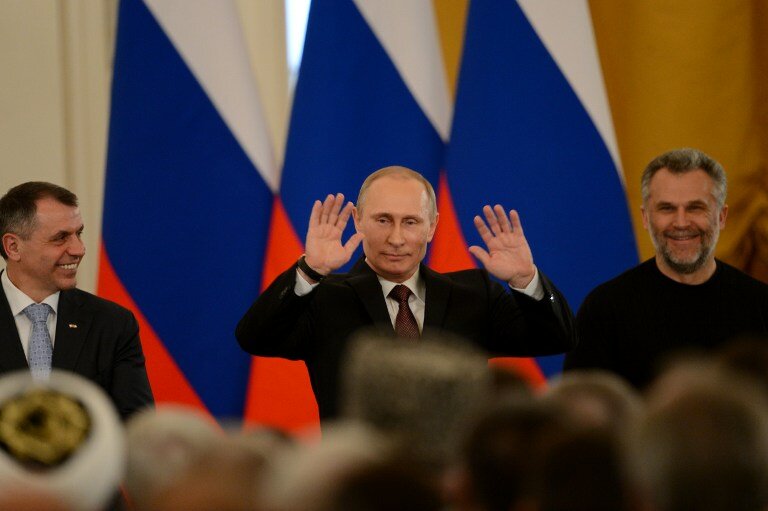 Подписание договора о присоединении Крыма к России | Фото: AFP