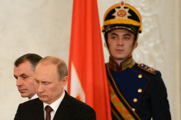 Подписание договора о присоединении Крыма к России | Фото: AFP