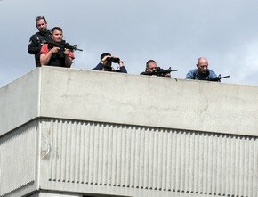 Бостон блокирован пока идет охота на террориста | Фото: AFP