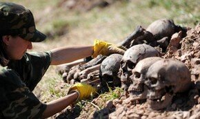 Германия. Найдено стихийное захоронение советских солдат | Фото: AFP