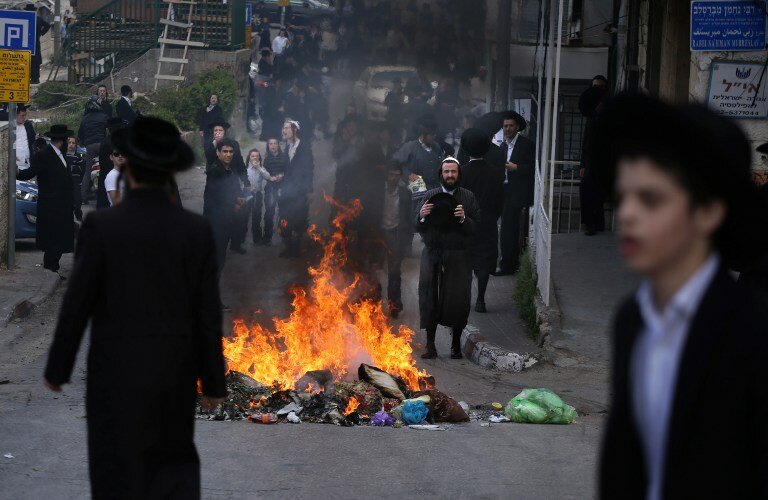 Бунт харедим | Фото: AFP