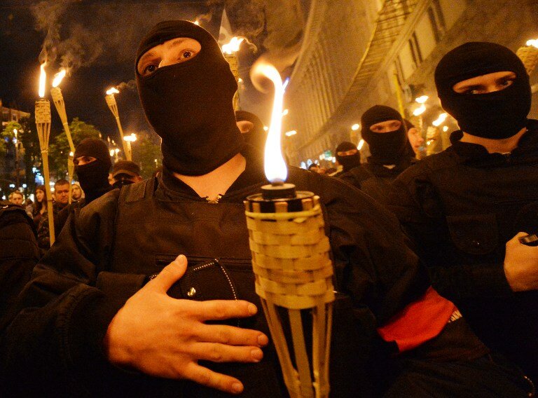 Факельное шествие в Киеве | Фото: AFP