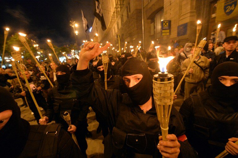Факельное шествие в Киеве | Фото: AFP