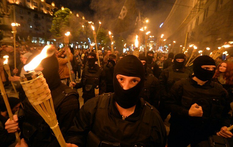 Факельное шествие в Киеве | Фото: AFP