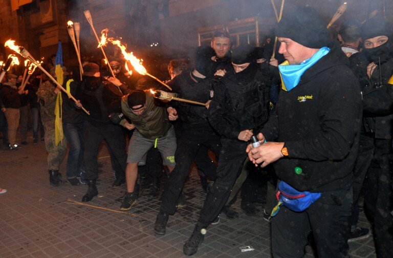 Факельное шествие в Киеве | Фото: AFP