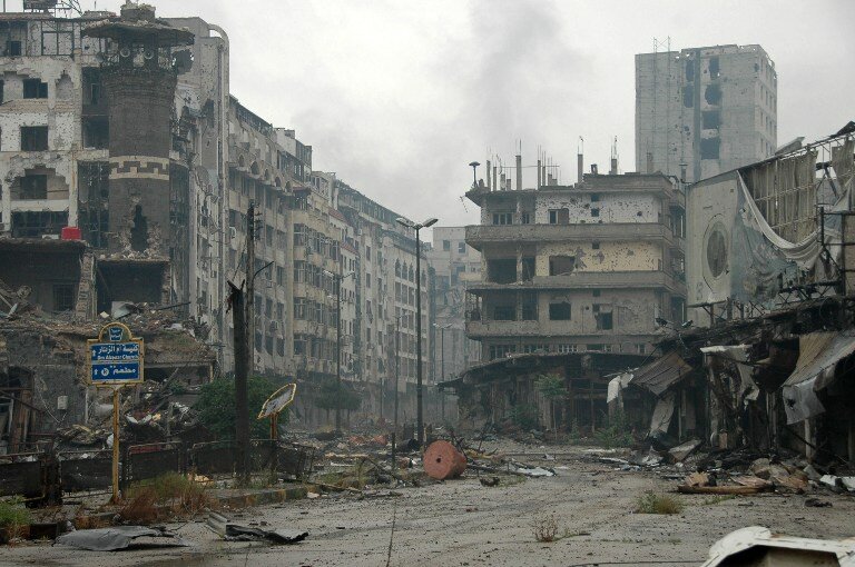 Опустевший и разрушенный Хомс | Фото: AFP
