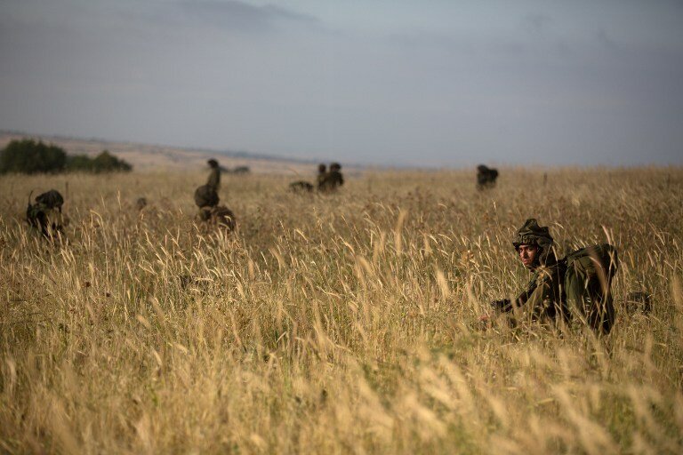 Бригада Кфир. Учения на Голанских высотах | Фото: AFP