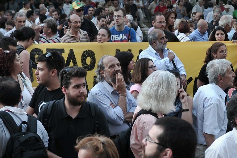 В Греции продолжаются протесты после закрытия гостелевидения | Фото: AFP