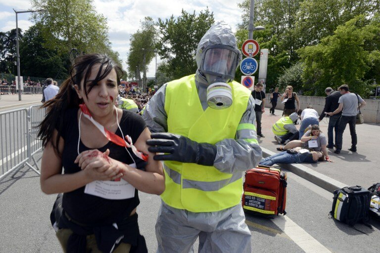 Солдаты стран ЕС провели учения против террористических атак | Фото: AFP