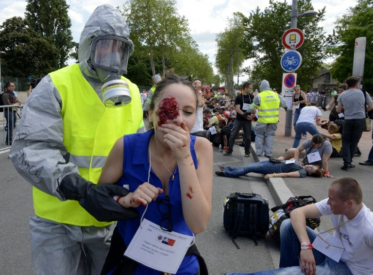 Солдаты стран ЕС провели учения против террористических атак | Фото: AFP