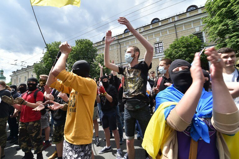 Киев. Безобразия у Лавры | Фото: AFP