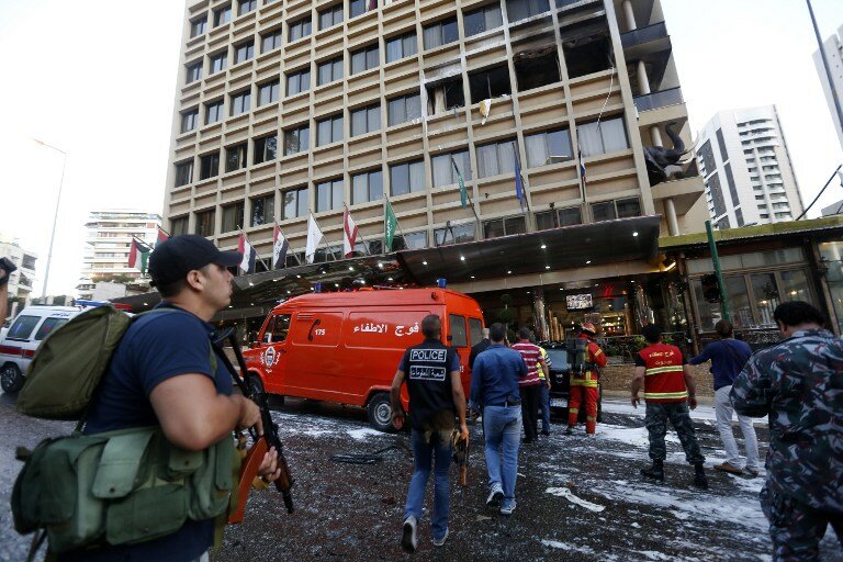 Теракт возле посольства Саудовской Аравии в Бейруте | Фото: AFP