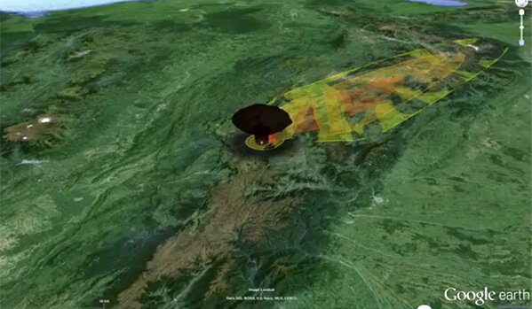Google Map используют для ядерной бомбардировки 