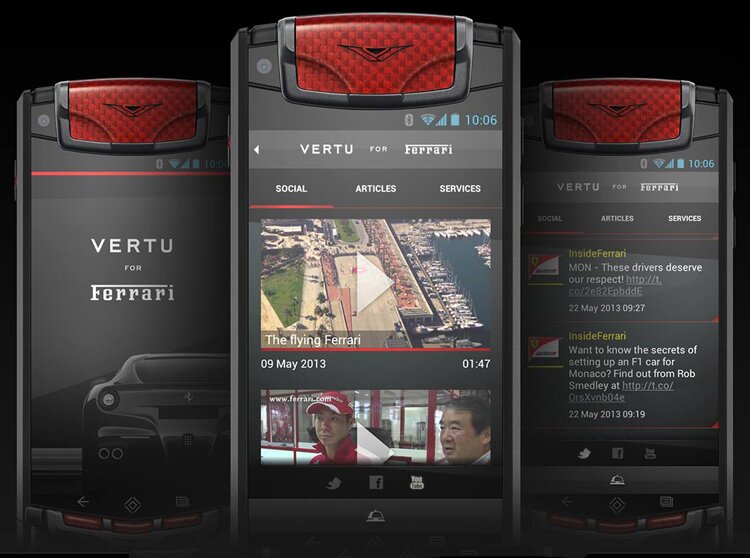 Новый смартфон Vertu Ti Ferrari 