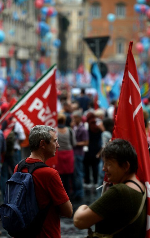 Новая волна протестов: на этот раз в Риме | Фото: AFP