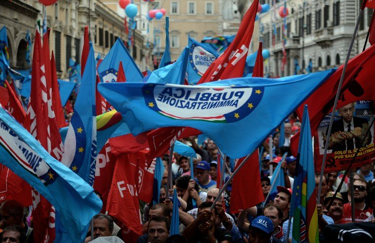 Новая волна протестов: на этот раз в Риме | Фото: AFP