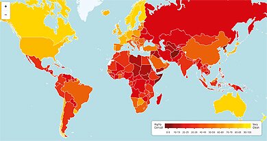 Коррупция в мире: Израиль на 36 месте 