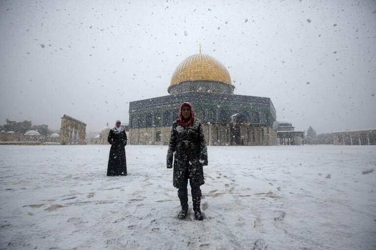 Иерусалим завалило снегом | Фото: AFP